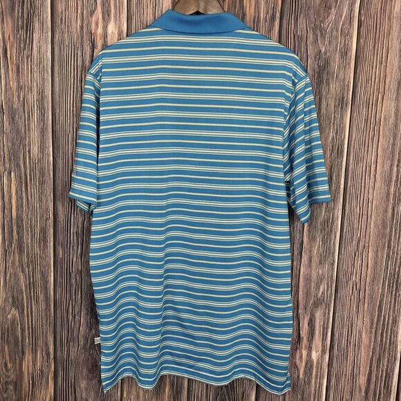 Lot Of 4 Adidas Men USA Athletic Short Sleeve Striped Golf Polo Shirt‎ Sz Large - Picture 6 of 14